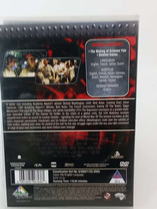 Crimson Tide DVD - Denzel Washington & Gene Hackman - Extended Edition
