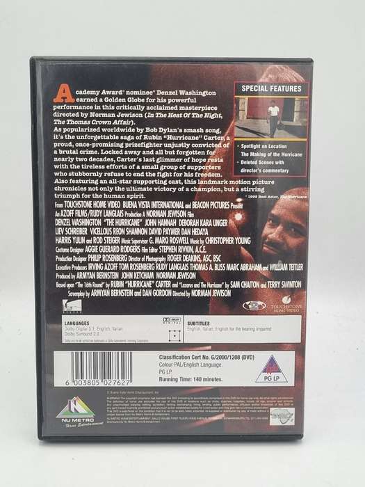The Hurricane DVD - Denzel Washington