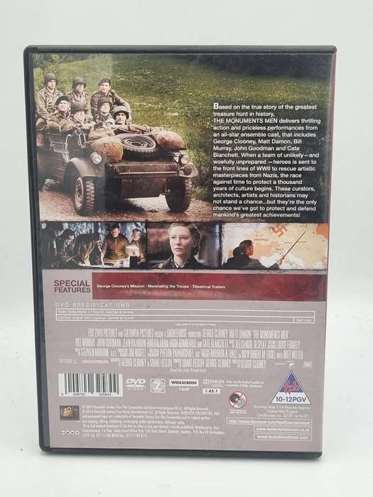 The Monuments Men DVD - George Clooney, Matt Damon, Kate Blanchett