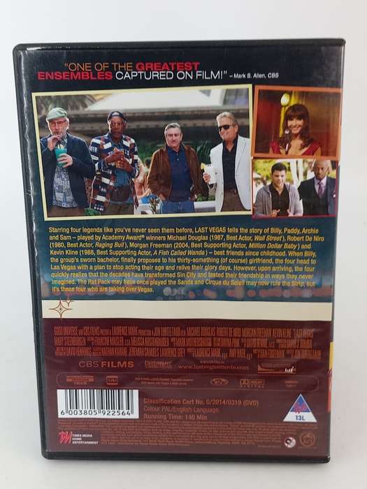 Last Vegas DVD - Douglas, De Niro, Freeman & Kline