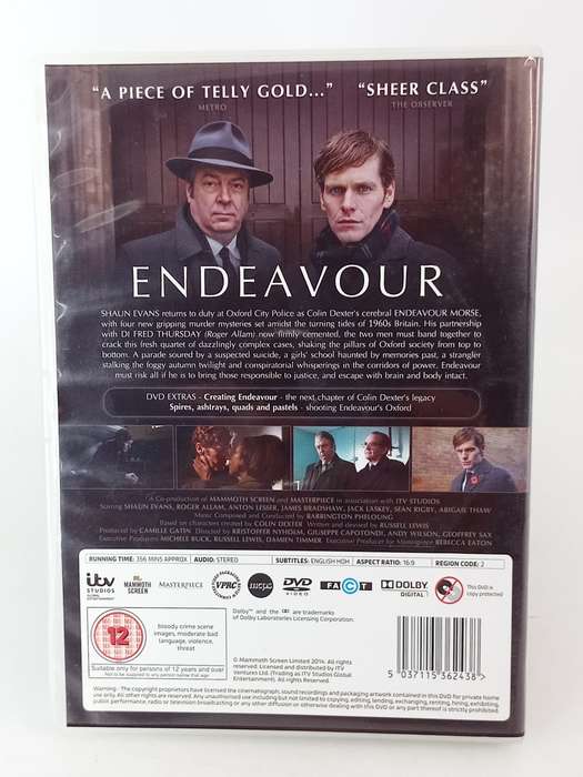Endeavour - Complete Series Two 2 disc set