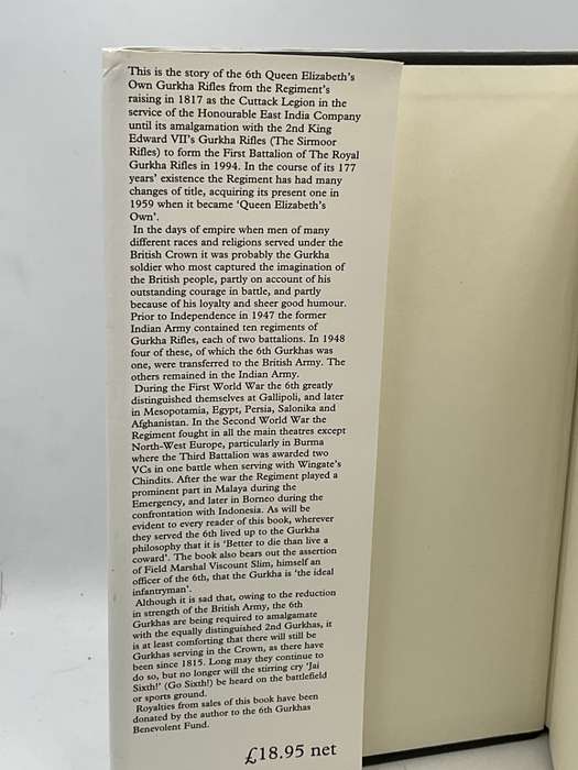 Jai Sixth! The Story of the 6th Queen Elizabeth's Own Gurkha Rifles, 1817-1994 by James Lunt