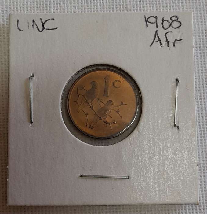 1968 UNCIRCULATED Afrikaans 1c - Commemorative issue The end of Charles Robberts Swart`s Presidency