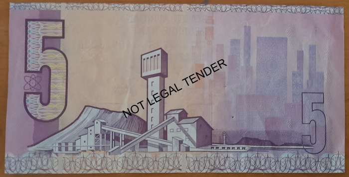 Gerhard de Kock UNCIRCULATED R5 NOTE 1981 - 1989