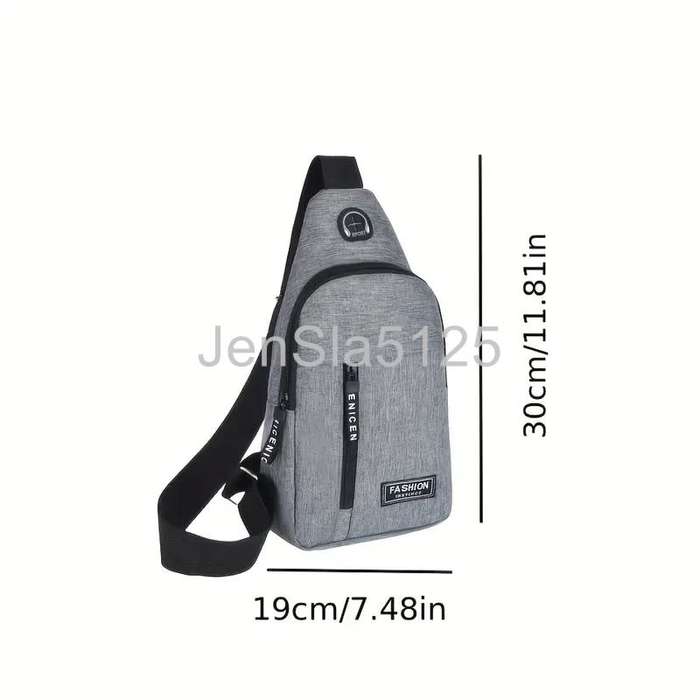 (CRAZY R1 START !) Black Cross Body Shoulder Bag (Unisex)