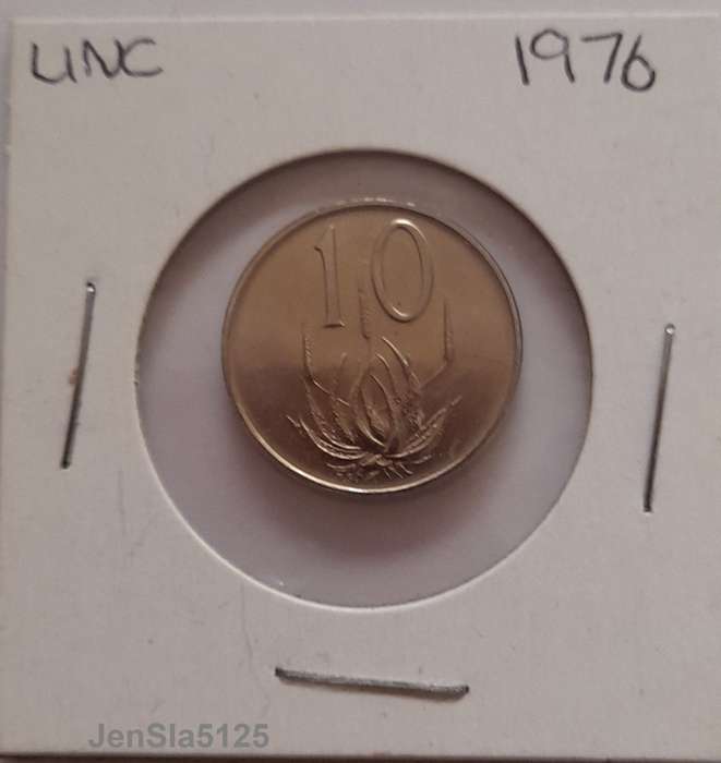1976 UNCIRCULATED 10c Commemorative issue The end of Jacobus Johannes Fouché Presidency 1968 - 1975