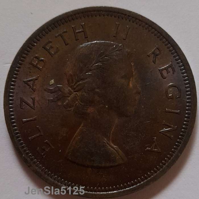 South African UNCIRCULATED 1953 1D coin