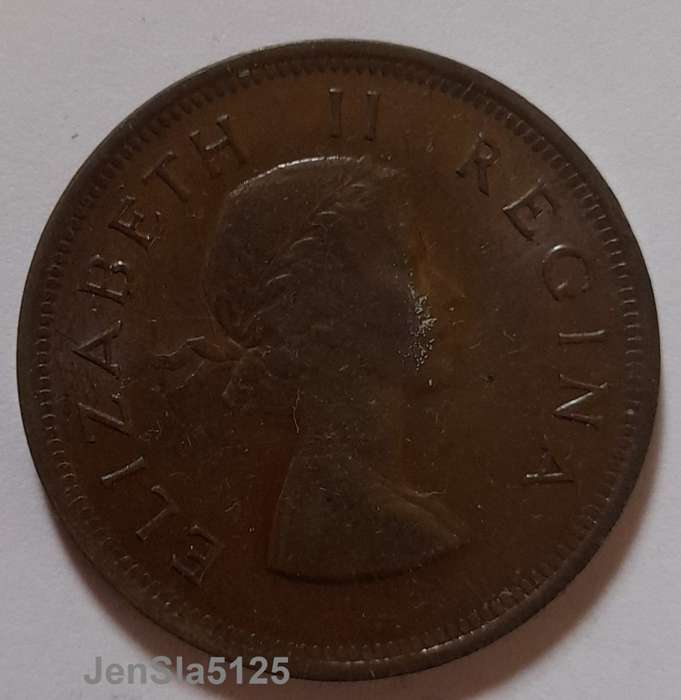 South African UNCIRCULATED 1955 1D coin