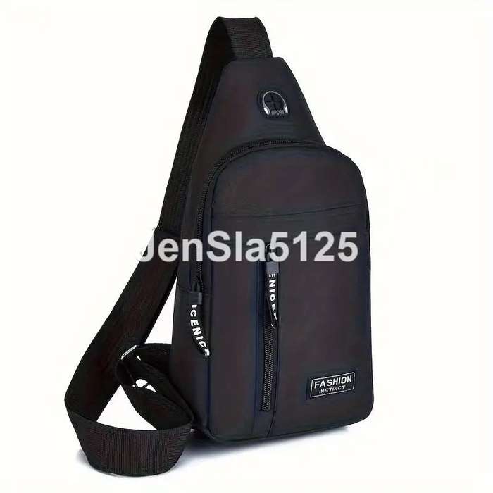 (CRAZY R1 START !) Black Cross Body Shoulder Bag (Unisex)