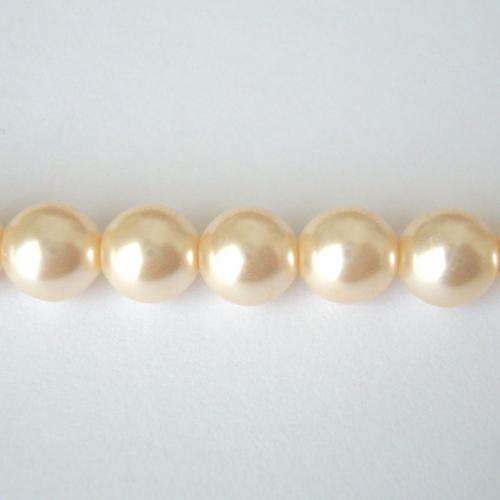 Czech Glass Round 6mm Pearl 80pc - (+/- R0.15 each) -Cream