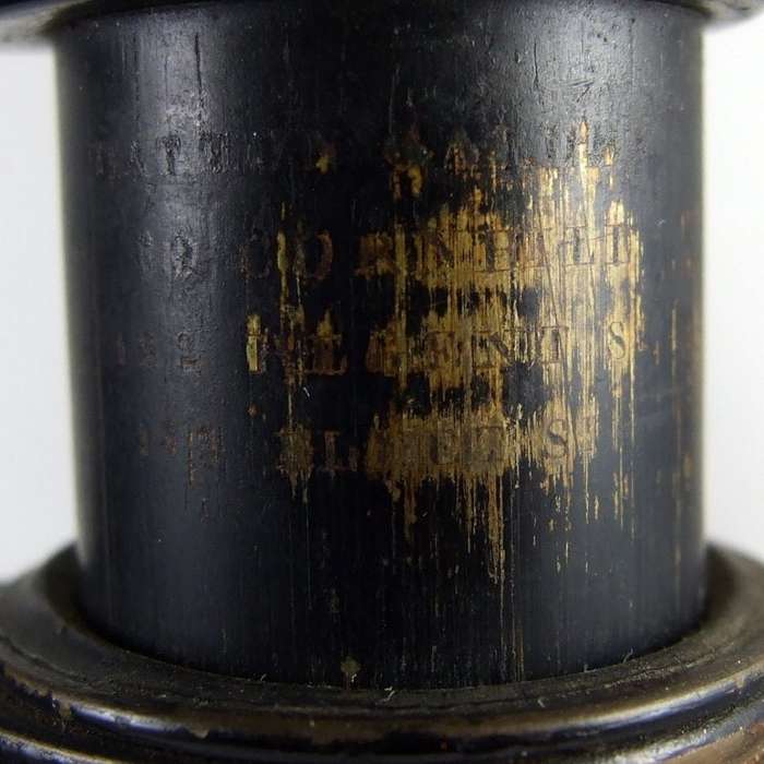 ANTIQUE NEGRETTI & ZAMBRA MILITARY BLACKENED BINOCULARS C1870'S