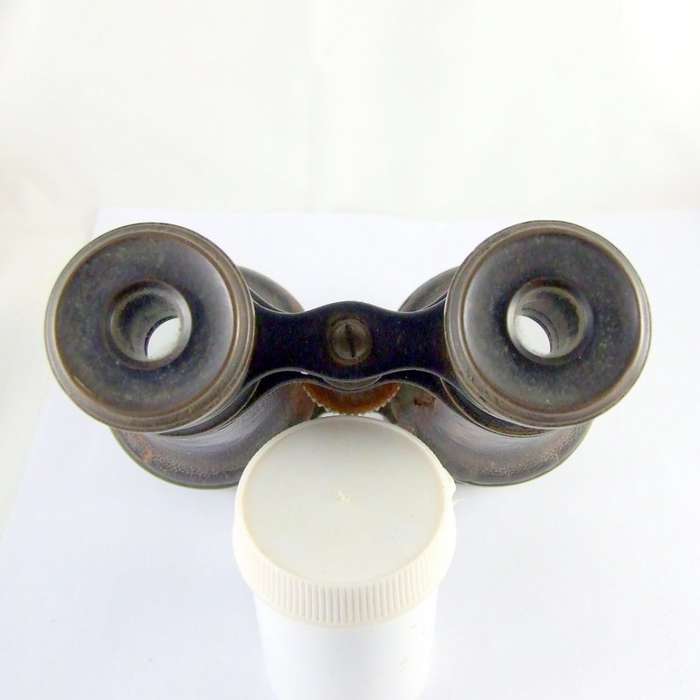 ANTIQUE NEGRETTI & ZAMBRA MILITARY BLACKENED BINOCULARS C1870'S