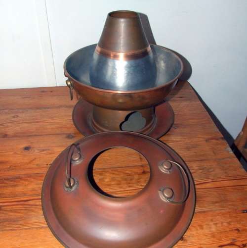 A Beijing  charcoal fired Hot Pot boiler for Chinese Fondue