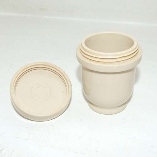 Antique 1920s Ceramic Egg Coddler Screw Top- Rd No 636774 U.S.A. Patent No.49405