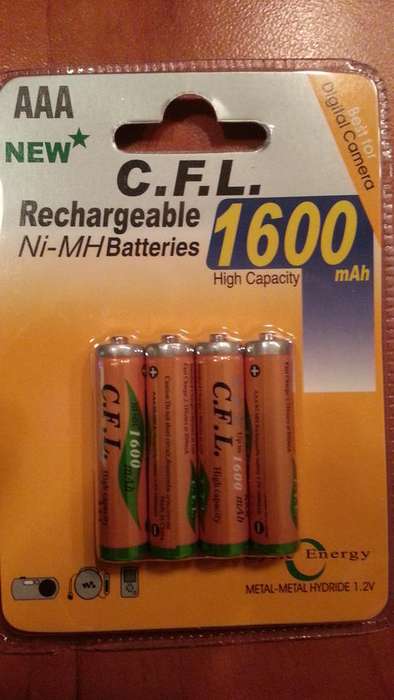 (1600 mAh) AAA Rechargeable Battery (PACK of 4)