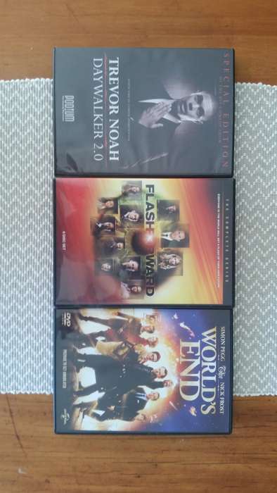 Three DVD's for one bid - Trevor Noah, Flash Forward, At Worlds End
