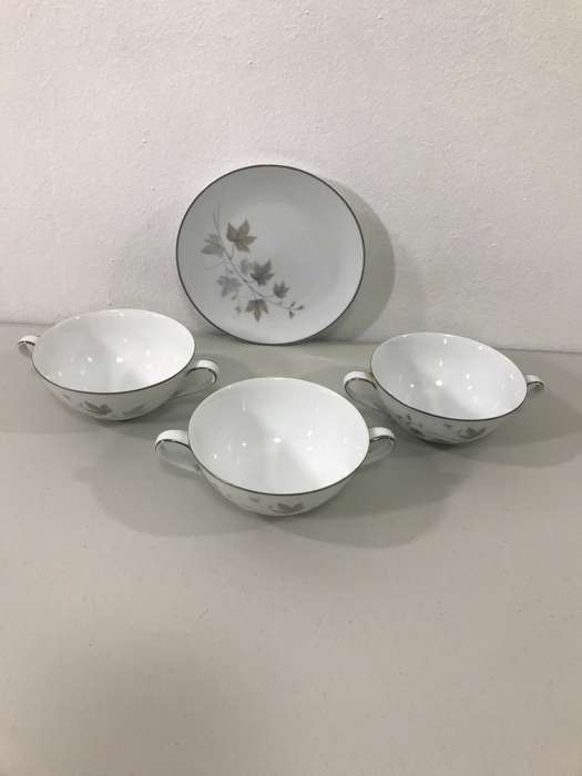 Beautiful Noritake RareDisplay Porcelain 3 Bowls and Side plate Pattern Wellesley 6312