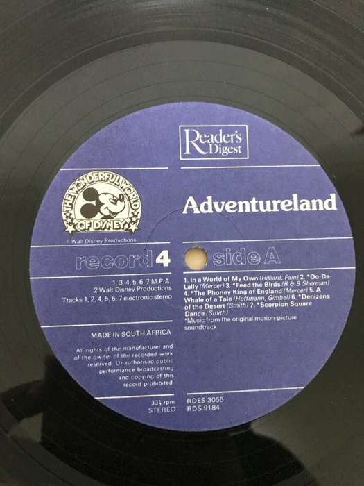 Vintage 1970`s Wonderful World of Disney LP`s by Readers Digest for Children