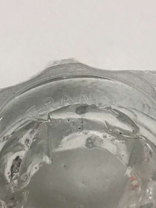 Two Crystal French Candle Holders , D`Arques Orange peel textured Scallop Edges