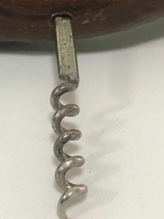 Antique French Burl Cork Screw by Laurent Siren