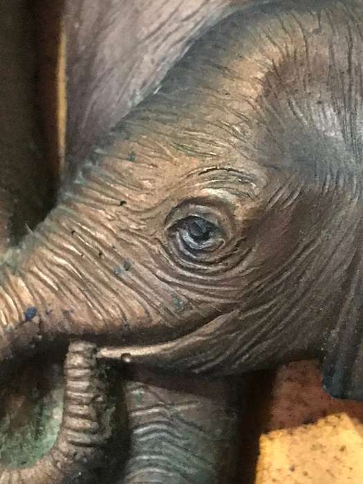 3D Art Elephant Michelle Original by Space Age Products Big Frame 85cm x 61cm