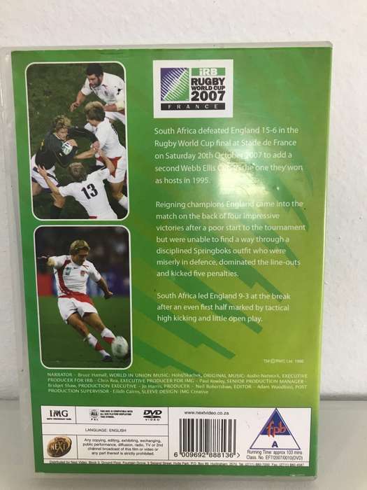 Rugby DVD 2007 World Cup theFinal