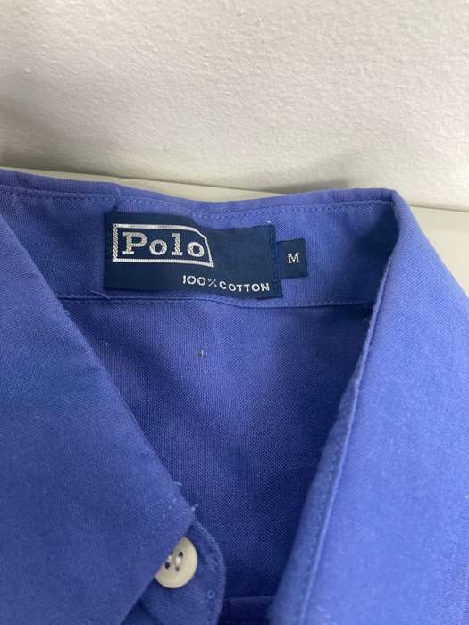 Polo Short sleeve Men shirt Blue Medium