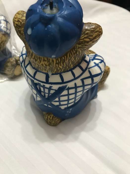 2 Bear wax Candles