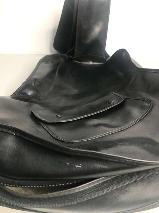Guitar Case/bag  Soft Black Leather pre owned no handle L 98cm x W 34cm x 27cm x NECK W 10.5 cm