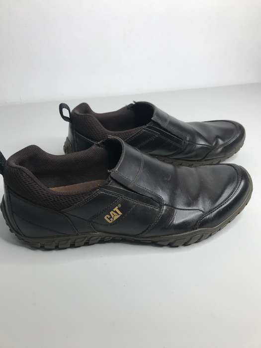 CAT Mens Shoes Opine Slip on Leather Coffee colour Pre Owned Size 11