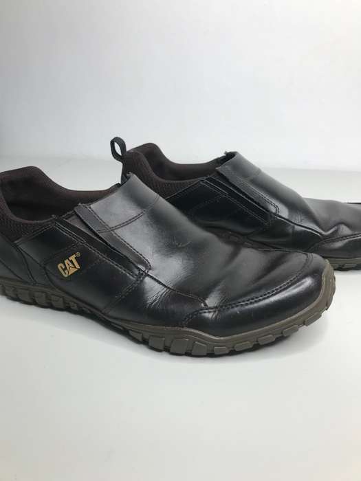 CAT Mens Shoes Opine Slip on Leather Coffee colour Pre Owned Size 11