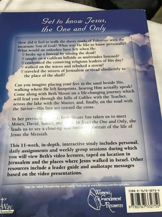 Beth Moore Jesus The One and Only workbook