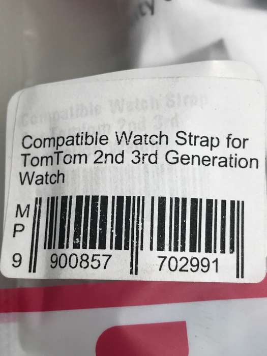 Tom Tom Watch Strap 2nd and 3rd Generation Compatable black new