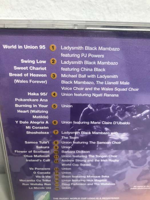 Rugby World Cup 1995 CD ANTHEMS World in Union