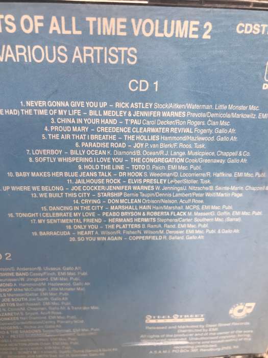 CD Top 40 Hits of All Time ONE CD TOP 20 ONLY