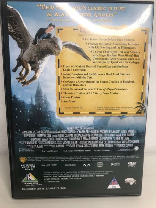 DVD Harry Potter and the Prisoner of Azkaban 2 Discs