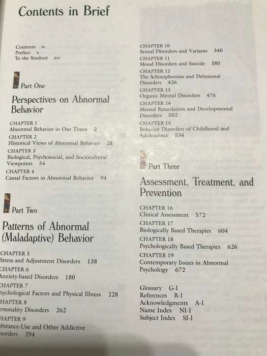 Abnormal Psychology and Modern Life 9th edition
