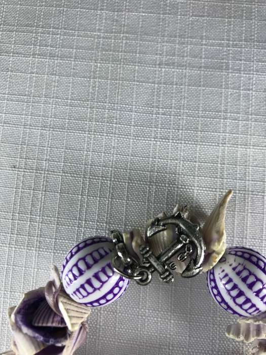 Sea shell beaded charm bracelet