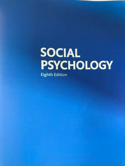Social Psychology 8th edition