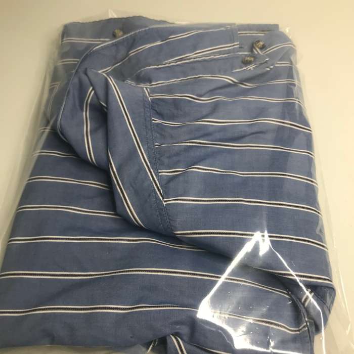 Jeep Long Sleeve Shirt Large Blue black n white stripe