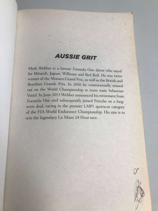 Book Mark Webber Aussie Grit: My Formula One Journey