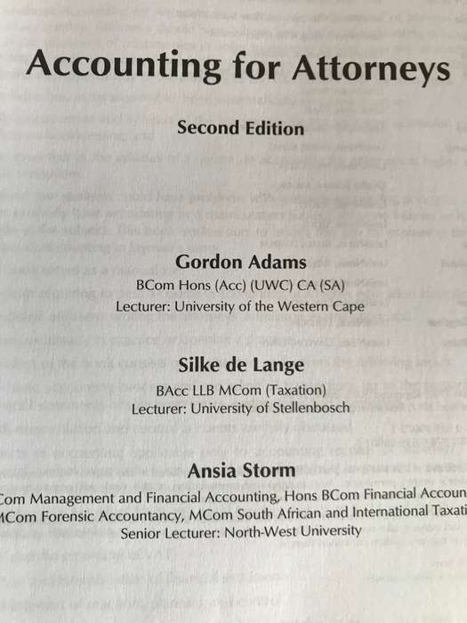 Accounting for Attorneys 2nd edition