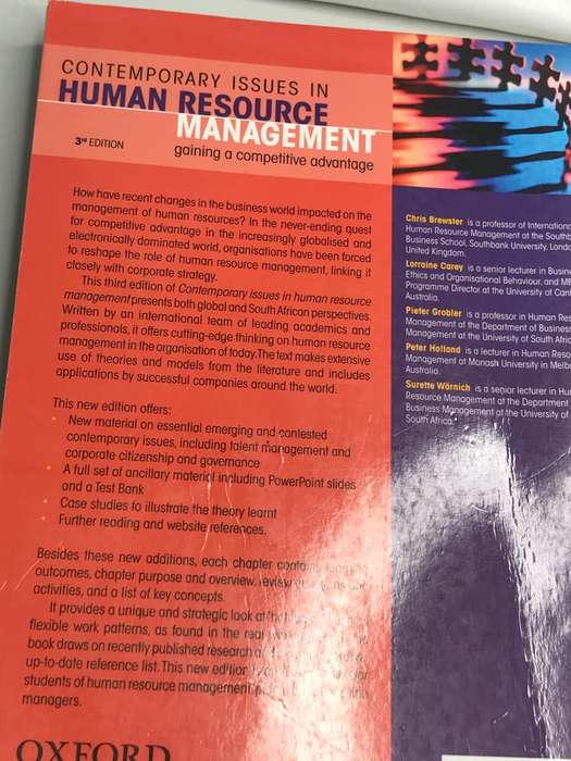 Book Contemporary Issues in Human Resource Management Gaining a Competitive Advantage 3rd Edition