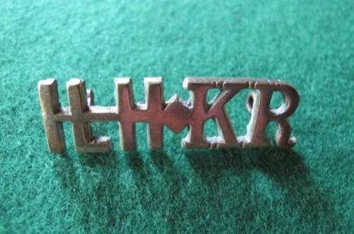 SOUTH AFRICA - WWII -  IMPERIAL LIGHT HORSE KIMBERLEY RIFLES SHOULDER TITLE