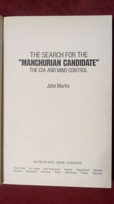 The Search For The `Manchurian Candidate` (SCARCE SIGNED COPY)