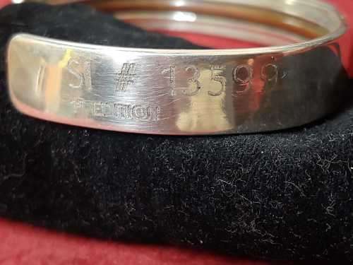 Mandela Silver Bangle 46664 - Limited Edition