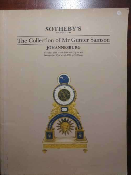 Sotheby`s - The Collection of Mr Gunter Samson