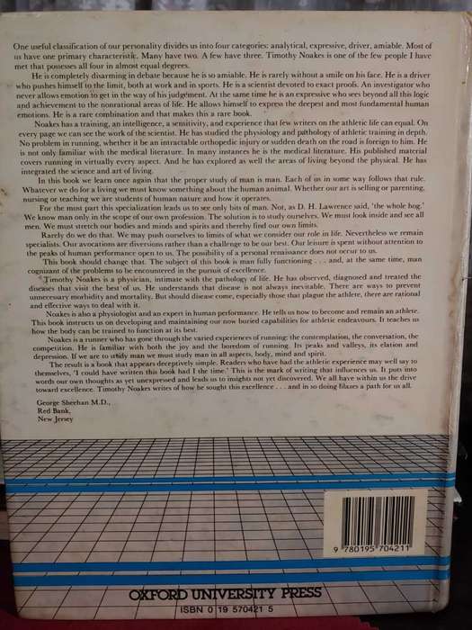 Lore Of Running - Prof. Tim Noakes