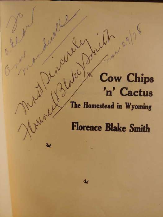 Cow Chips `n` Cactus (signed copy) - Florence Blake Smith