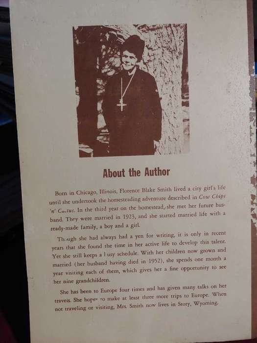 Cow Chips `n` Cactus (signed copy) - Florence Blake Smith